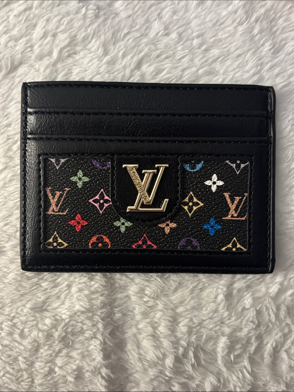 Multicolor Monogram Card Holder